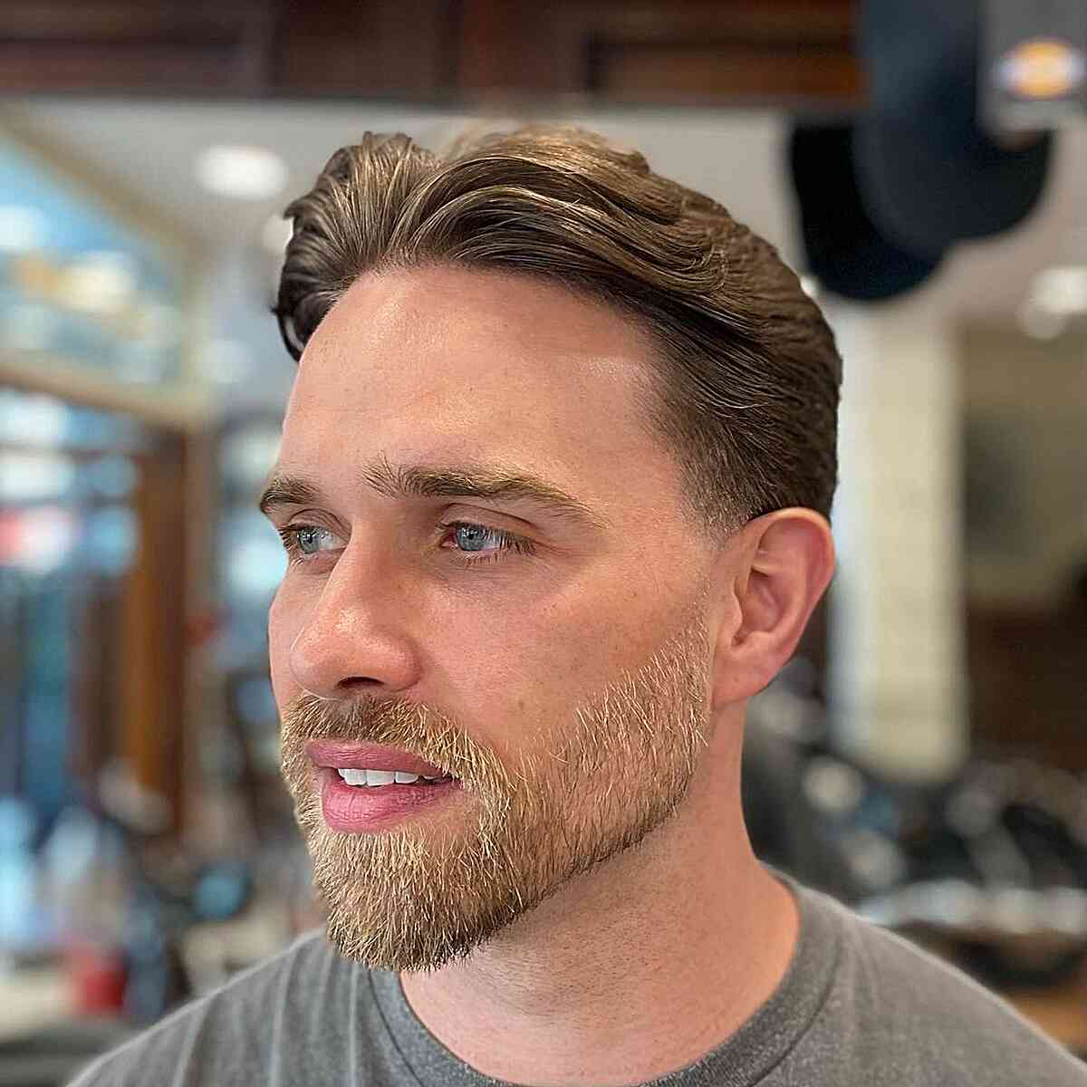 Low Tapered Scissor Cut for straight-haired gents