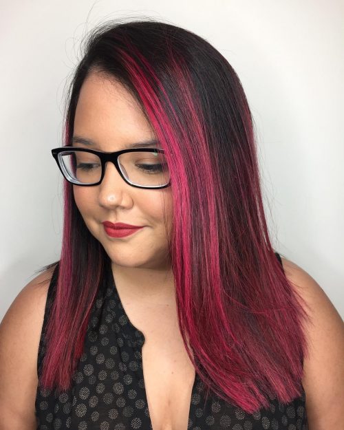Black to Copper Red Ombre hair