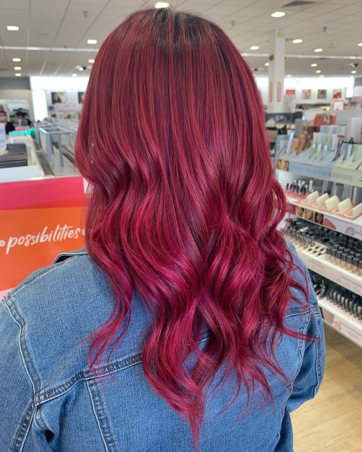 Maroon and magenta blend