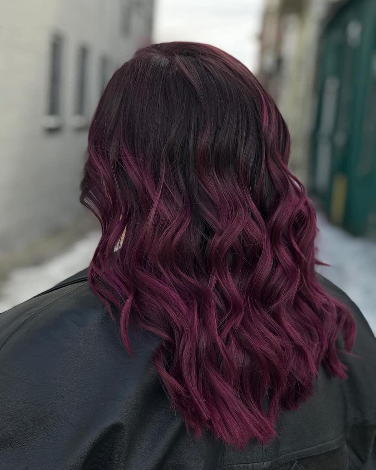 Maroon violet hair color