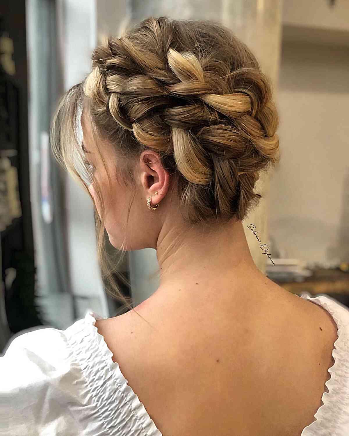 Medieval Halo-Style Jumbo French Braids