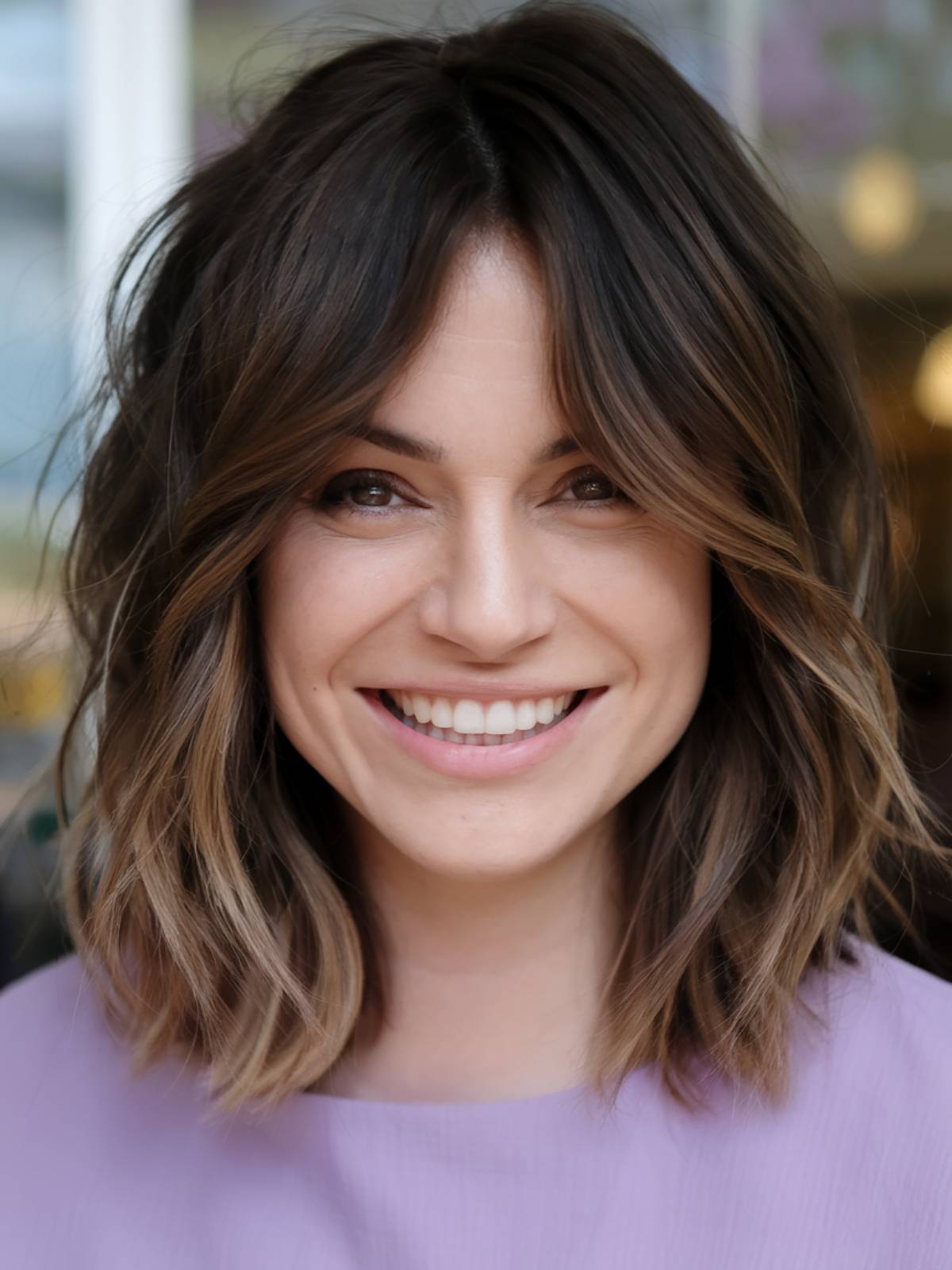 Medium bob with face-framing layers for women over 30