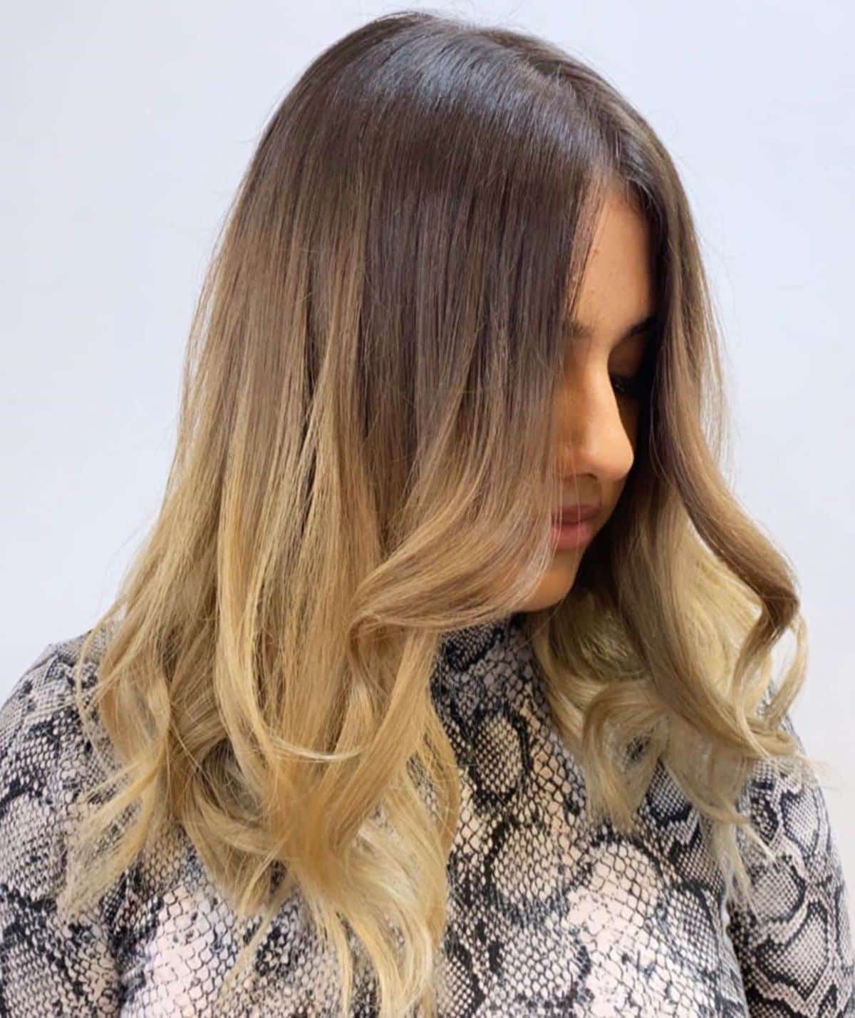 Medium Brown to Blonde Ombre