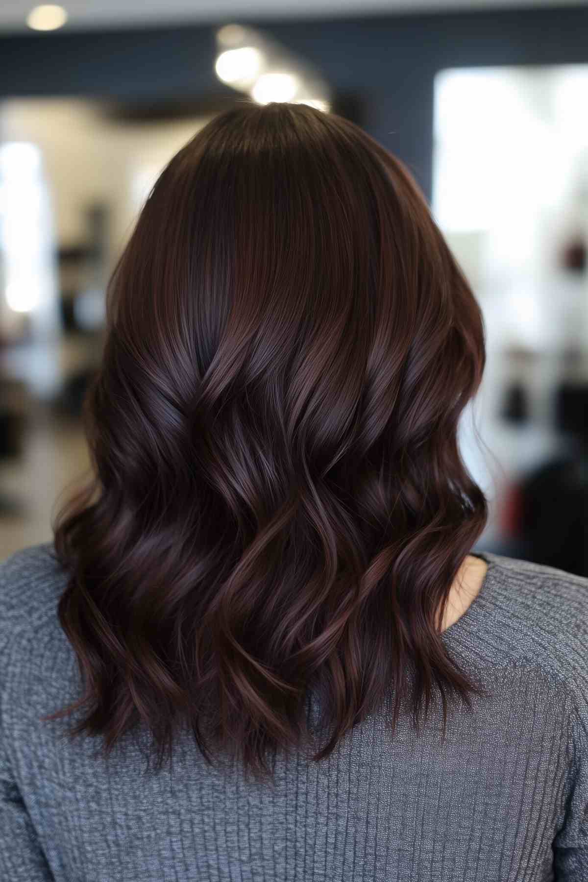 Medium dark auburn fall hair color