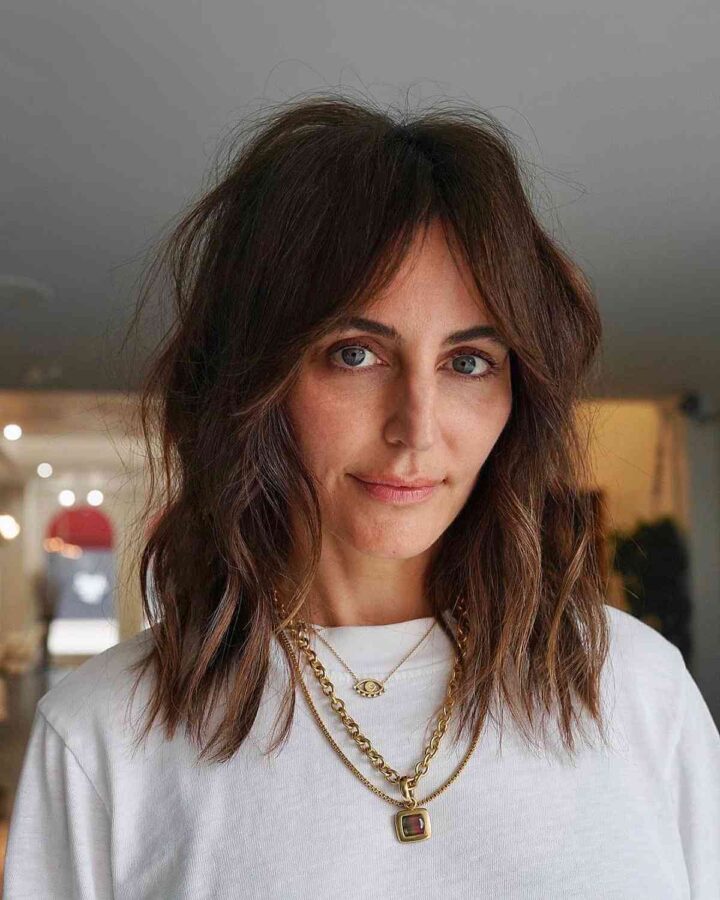 37 FaceFraming Layered & Choppy Haircuts for ShoulderLength Hair