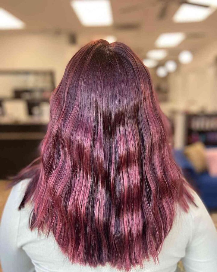 Burgundy Balayage Hair Color Ideas For A Cool Reddish Hue