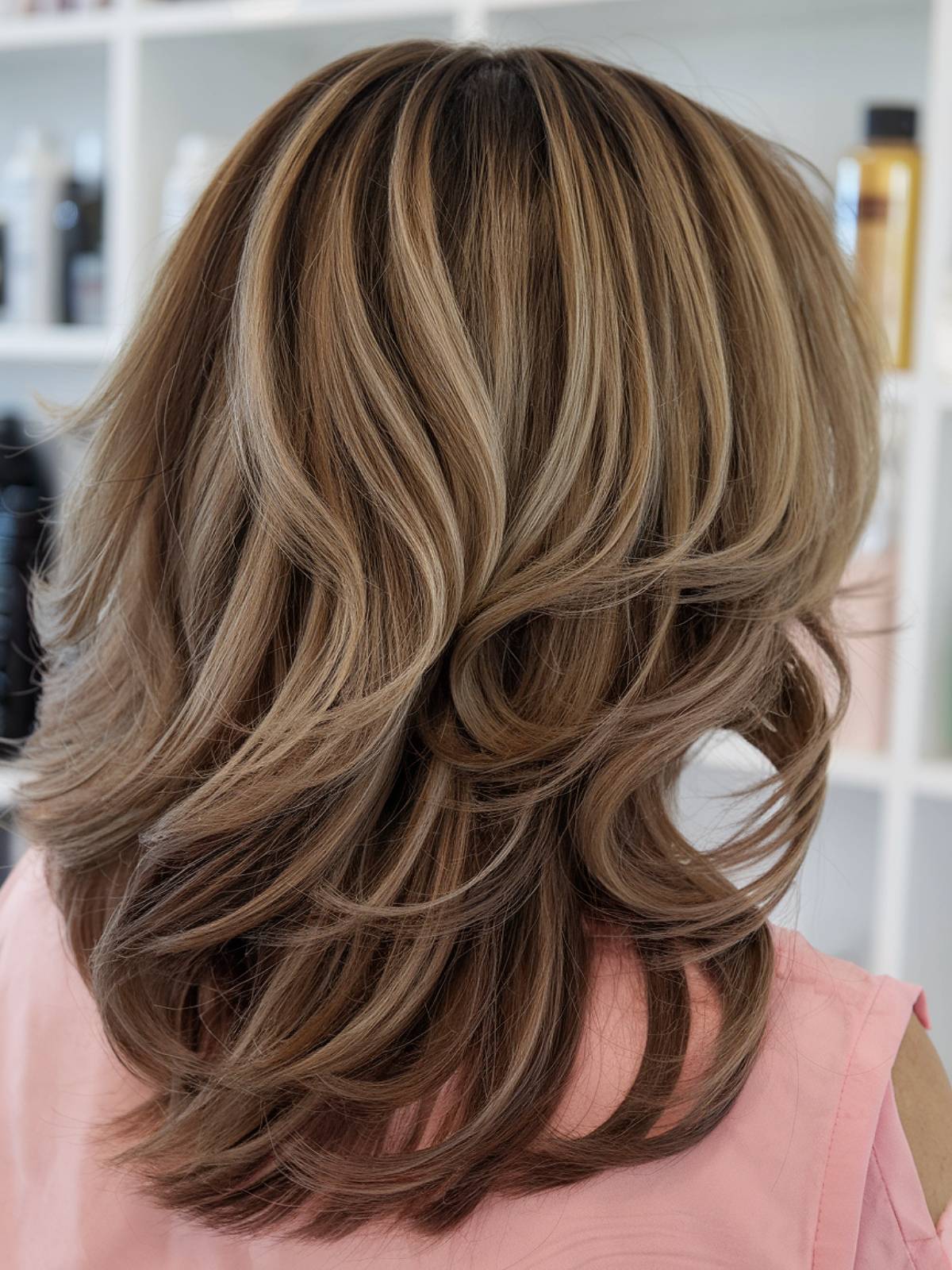 Medium layered hair with volume for women over 30