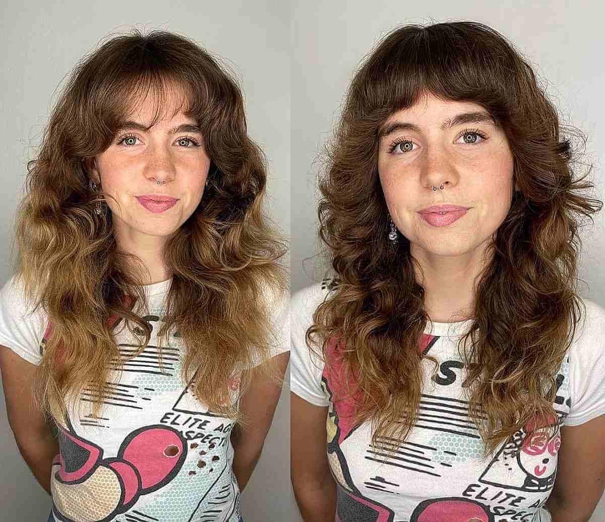 Low-Maintenance Curly Hair with Bangs