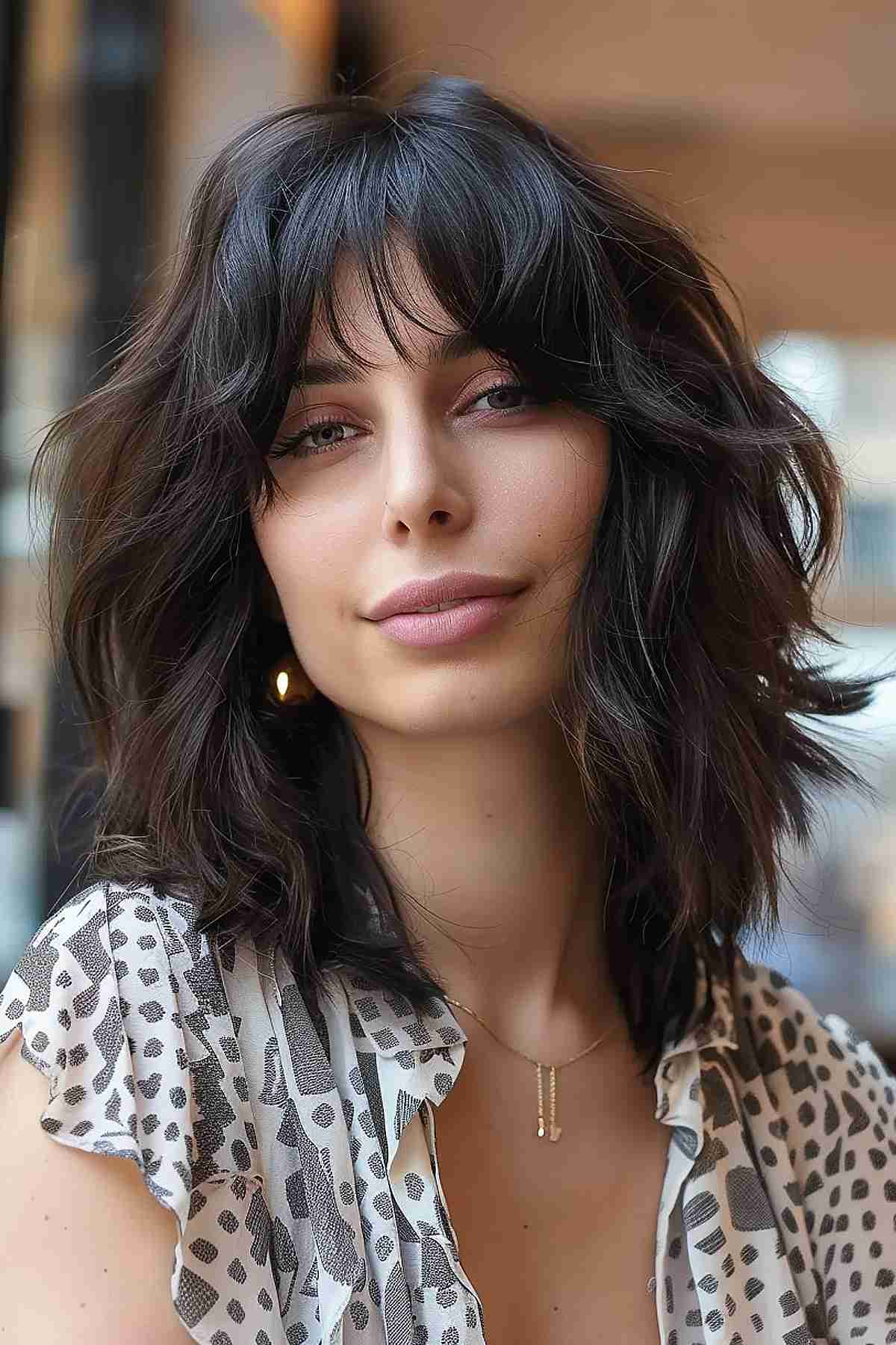 Medium-length fox cut with face-framing layers for fine to medium hair