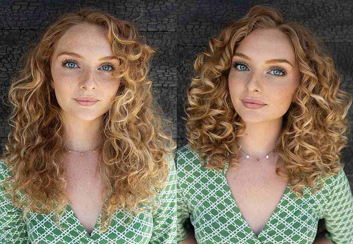 Stylish Medium-Length Loose Blonde Curls