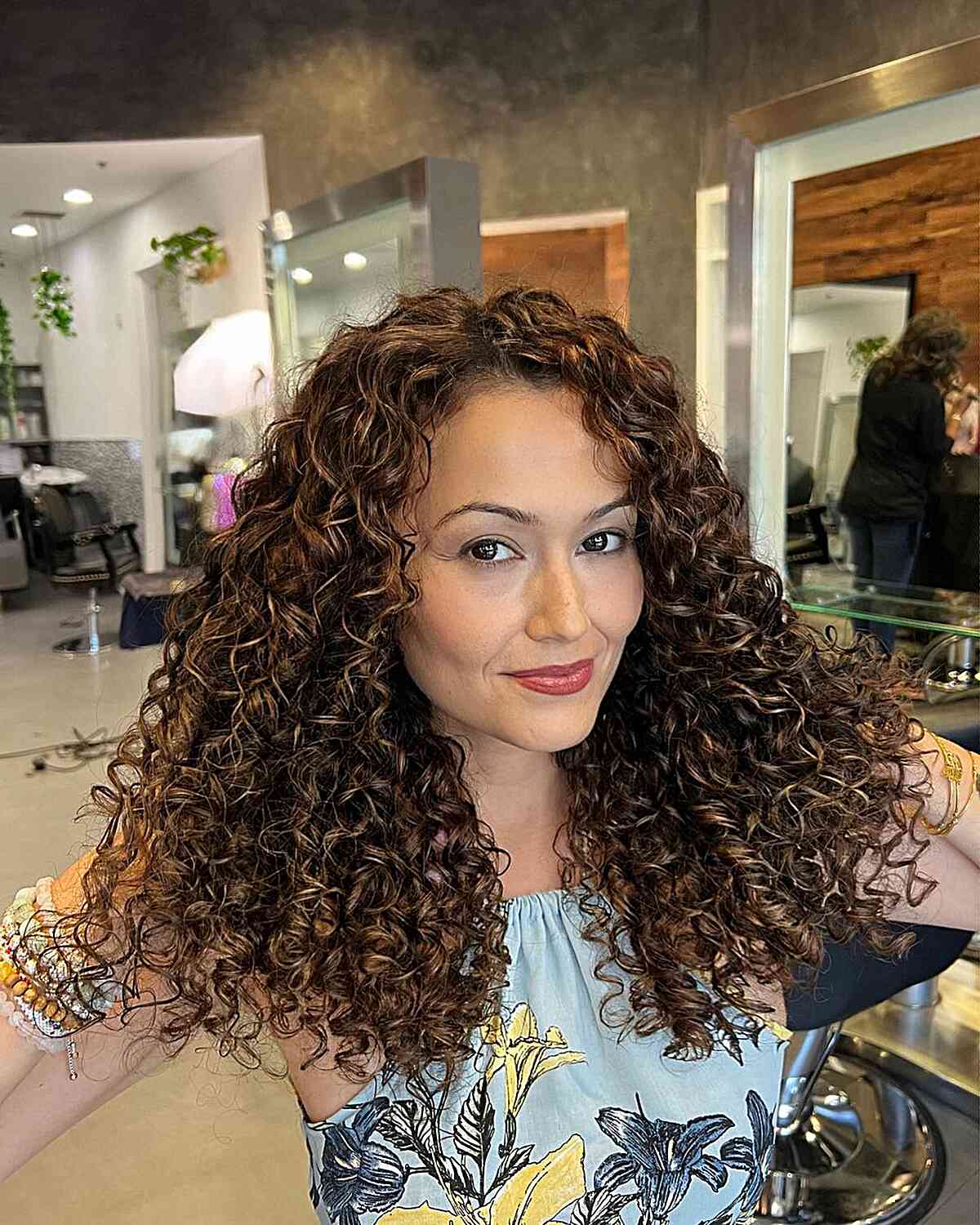 Medium-Length Thick and Healthy Natural Curls for girls with curly hair
