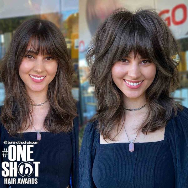 63 Chic Medium Shag Haircuts with Bangs for An On-Trend Style