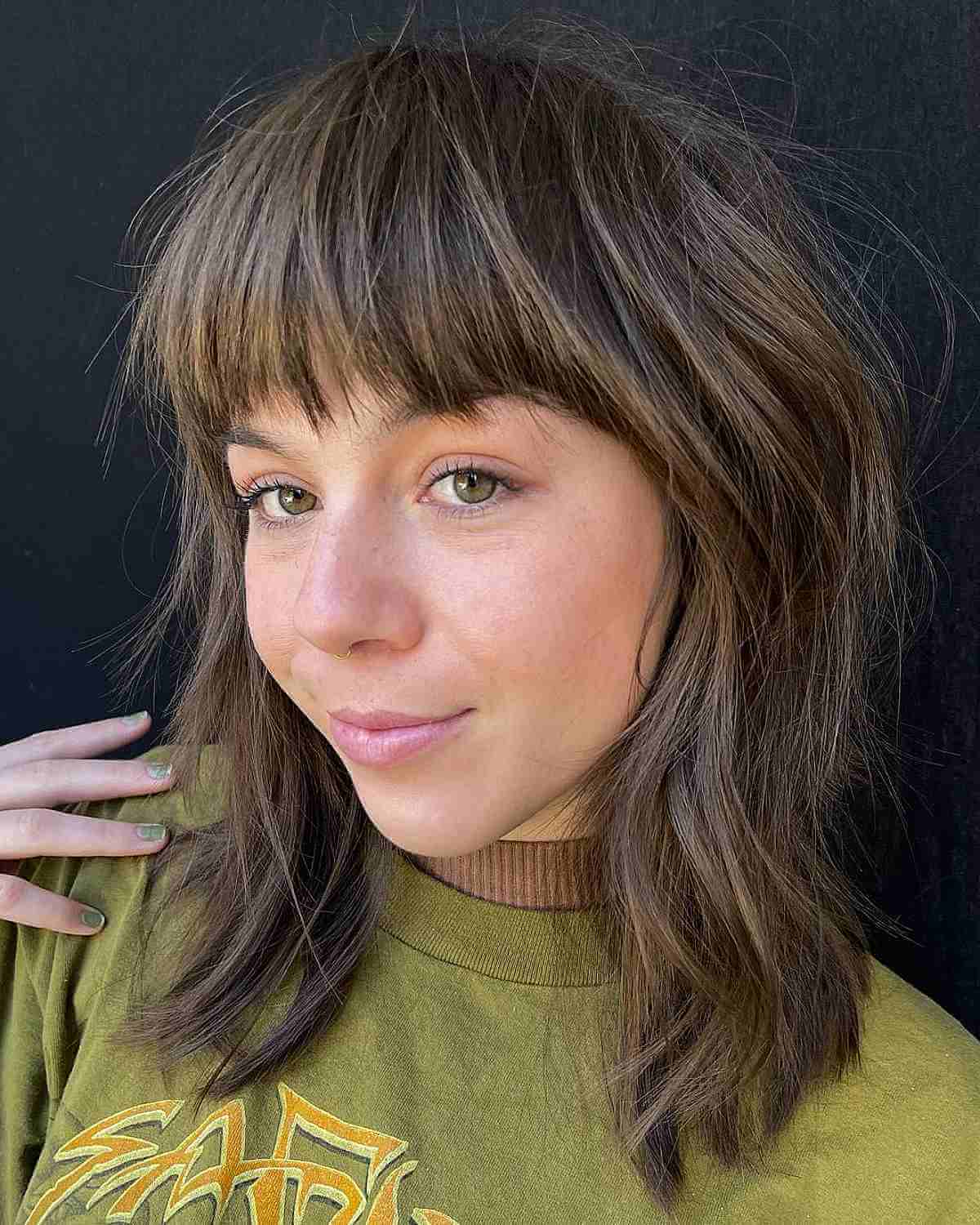 Medium Shag with Textured Bangs and Layers