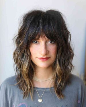 80 Best Medium Shags with Bangs You Can Get Right Now