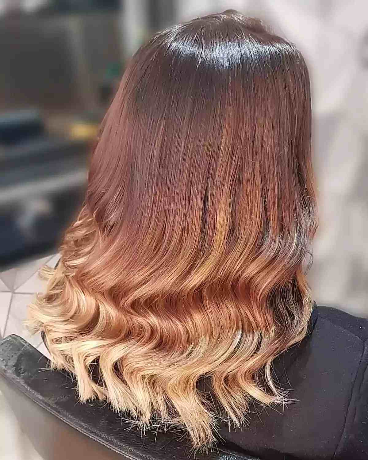 Melted Ombre Auburn Waves