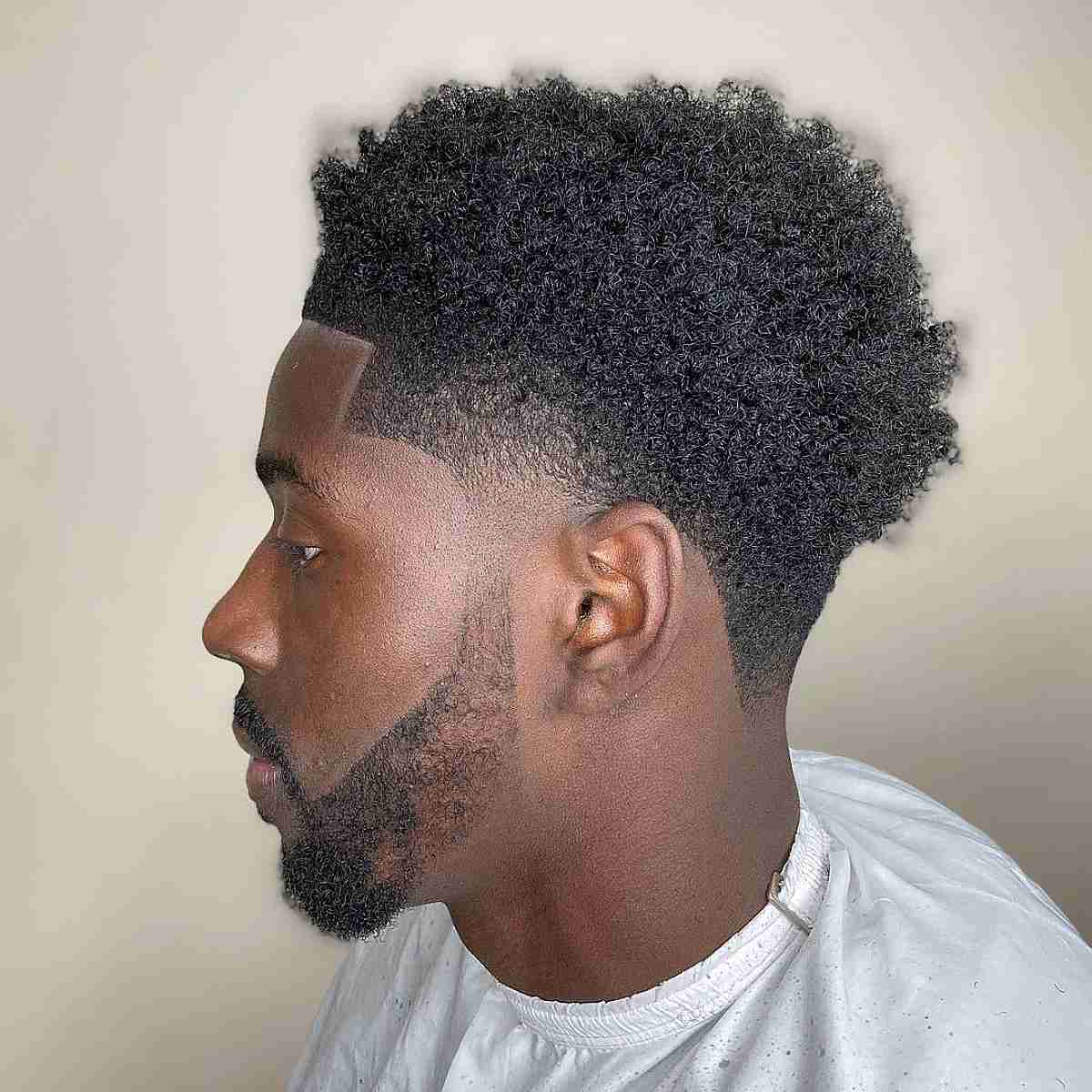 Men's Low Fade and Sharp Line-Up on Black Hair