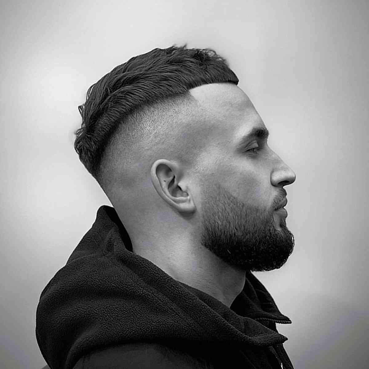 Men's Sharp Bald Fade for Thick Hair