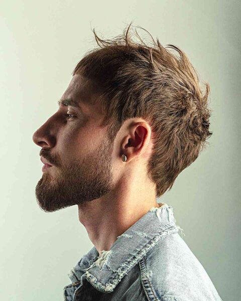 50 Trending Short Haircuts For Men In 2024   Mens Short Messy Cut With A Beard 480x600 