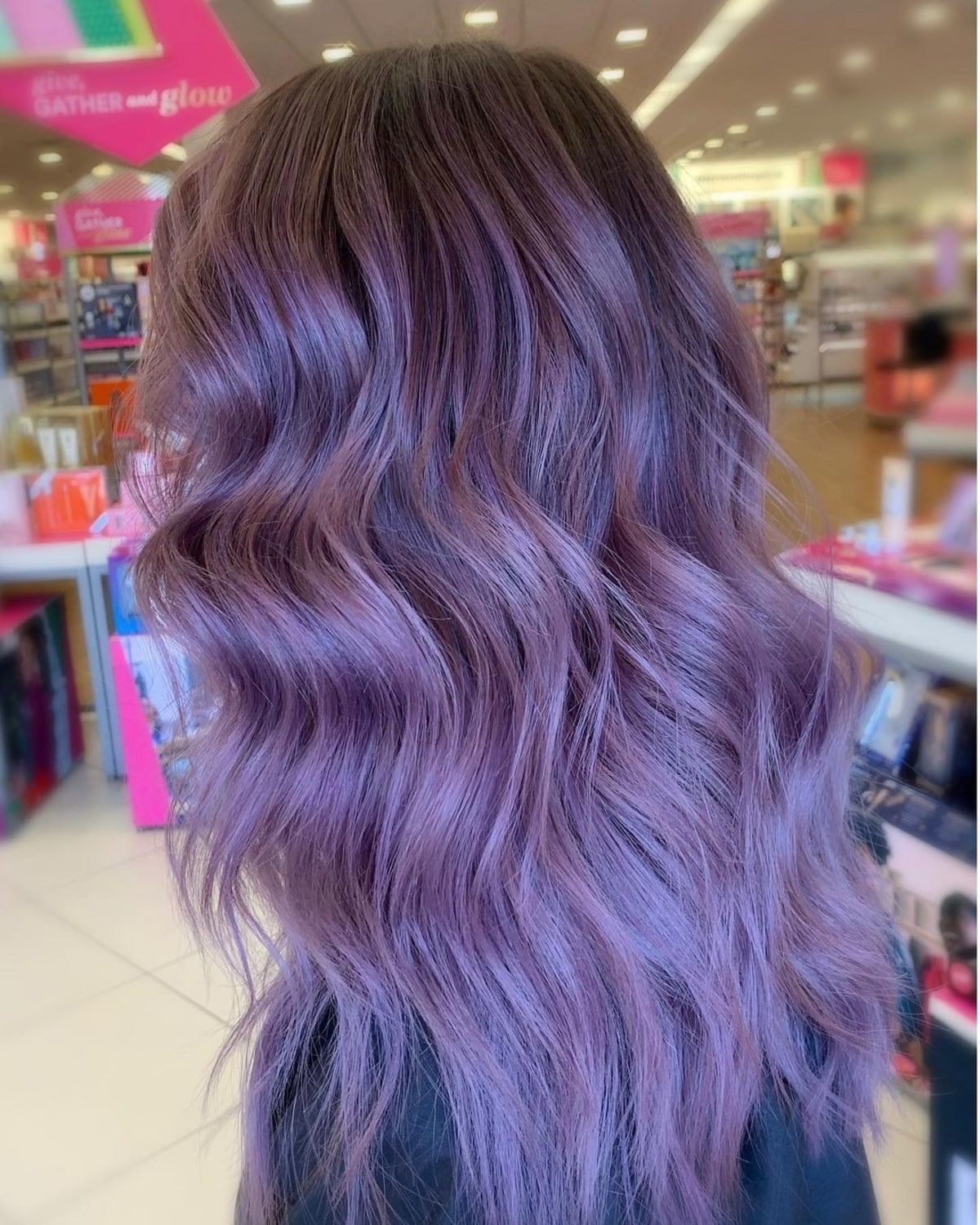 Mermaid hair-inspired lavender waves