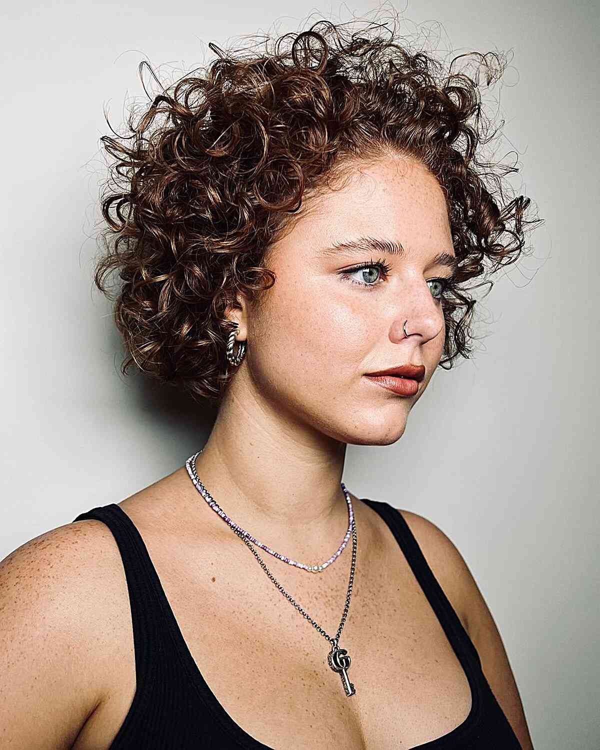 Messy Curly Twirls for Short Hair and for ladies with large foreheads