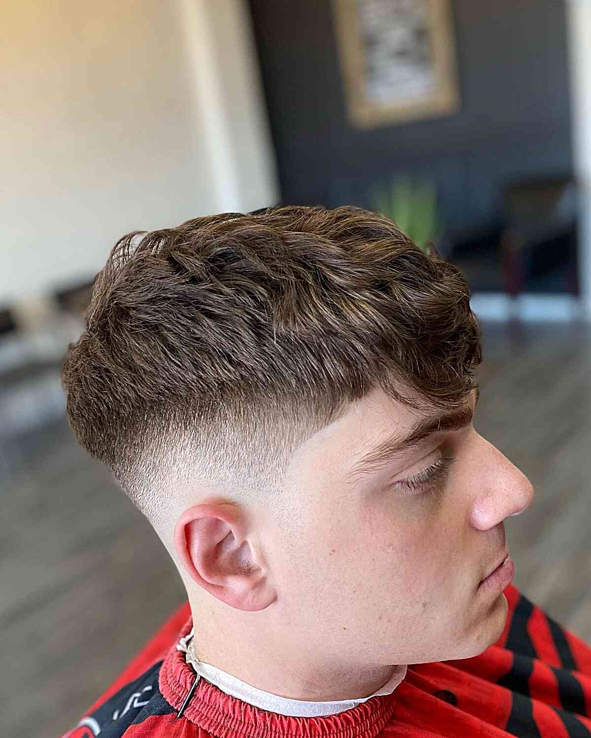 Messy French Crop with Sharp Fade for Young Boys 