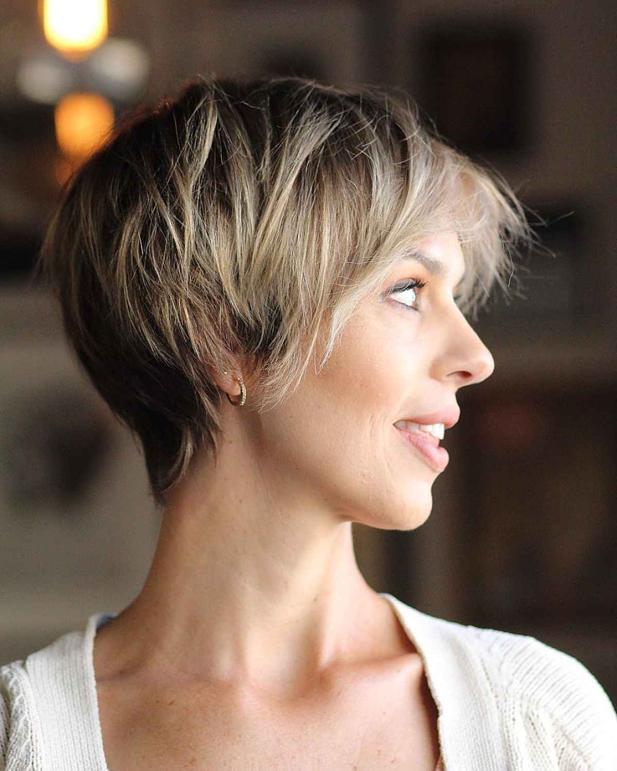 Messy Layers on a Pixie Cut