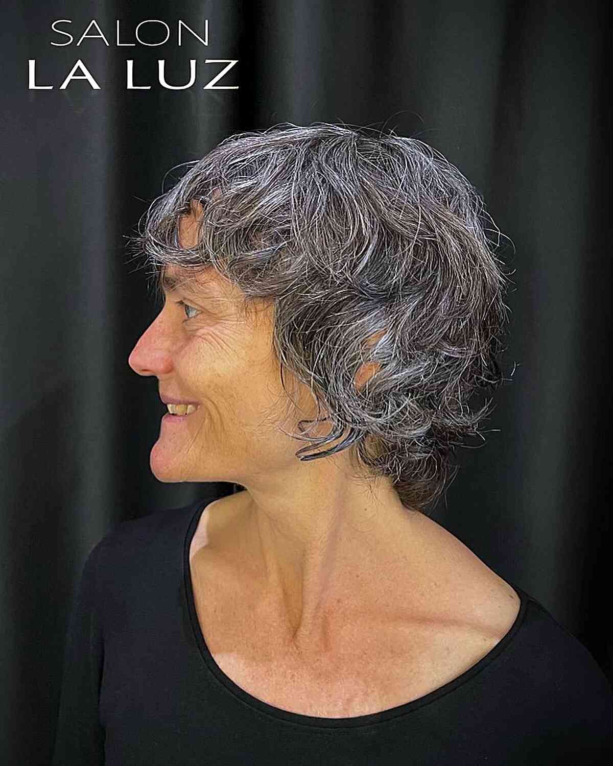 Short Messy Pixie Shag with Natural Texture for 60-year-old women