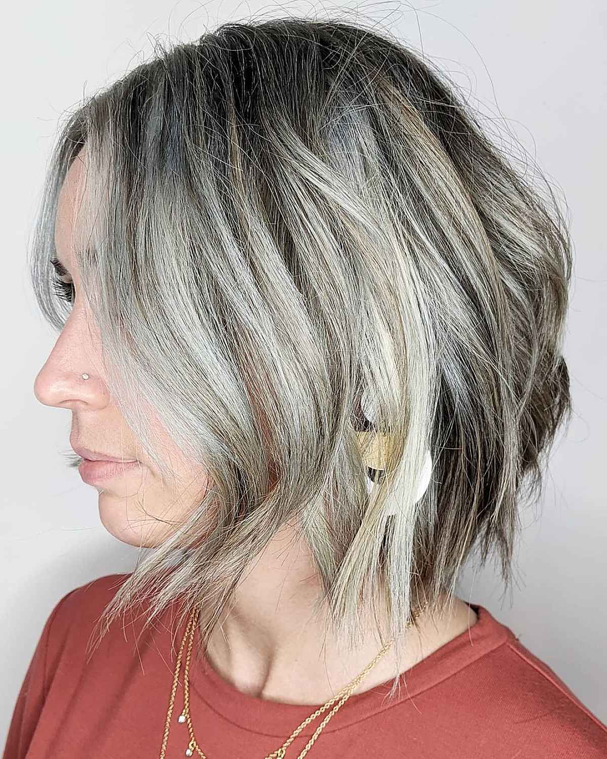 Messy Short Bob with Razored Layers