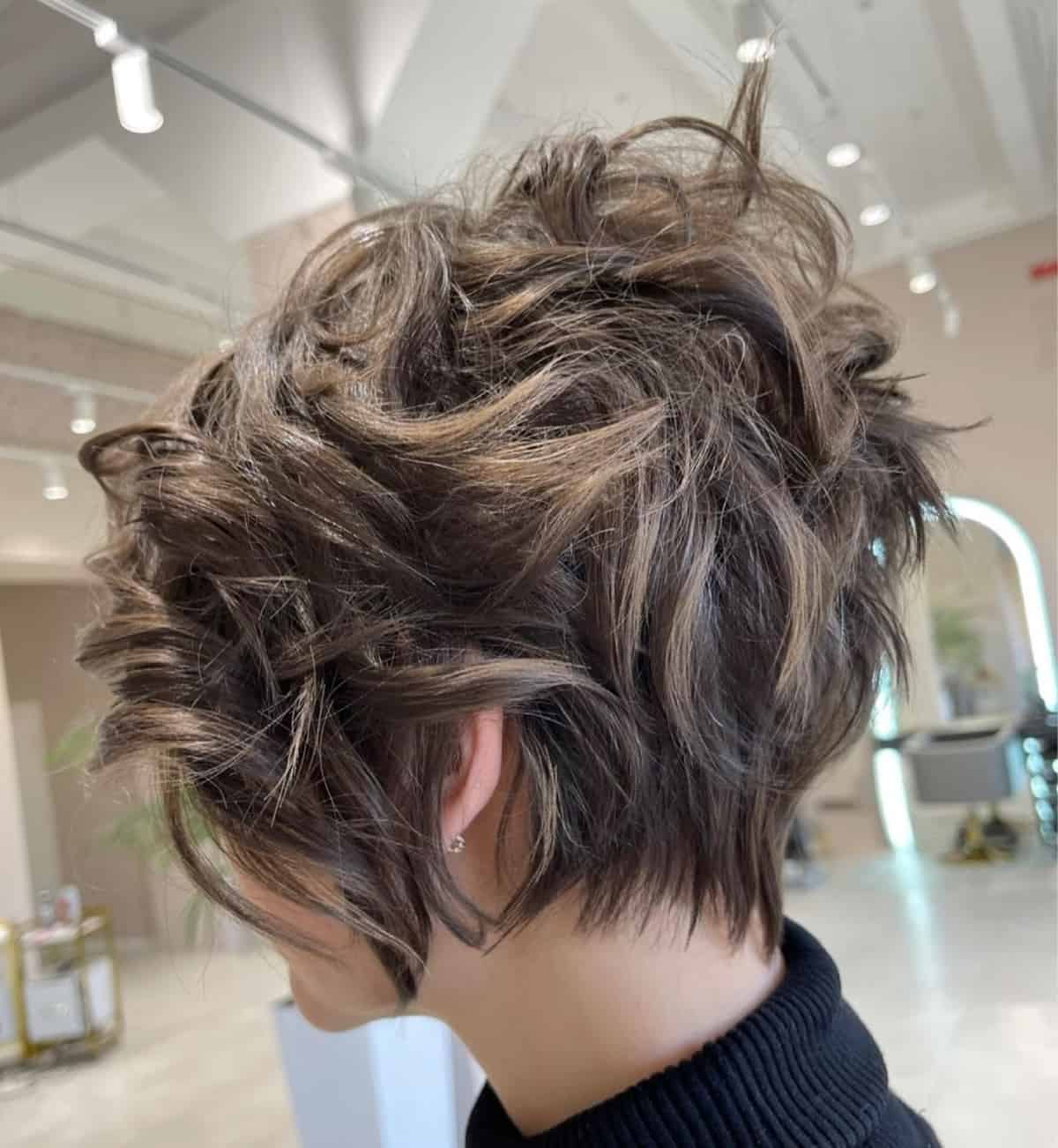 Messy textured pixie cut
