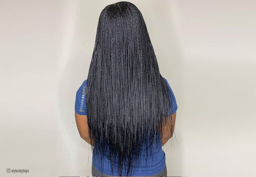 Microbraids with wet and wavy weave  Micro braids styles, Braids for short  hair, Wavy weave hairstyles