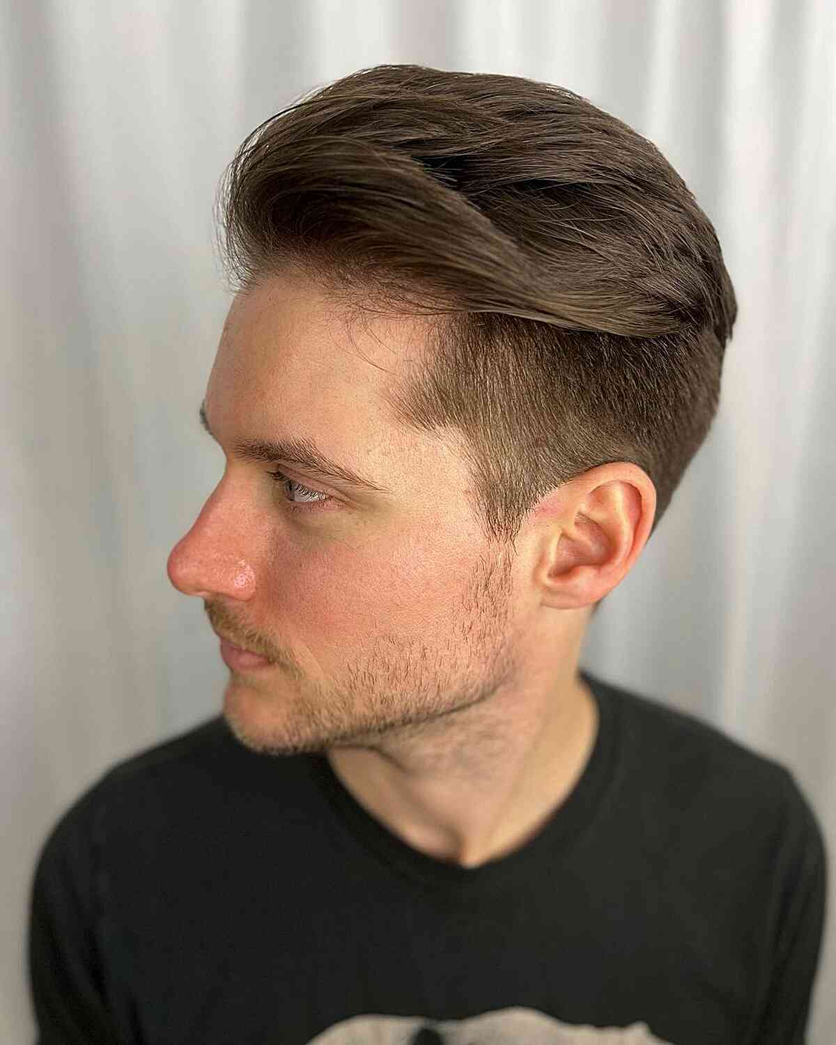 Mid-Fade for Men with Medium Length Hair