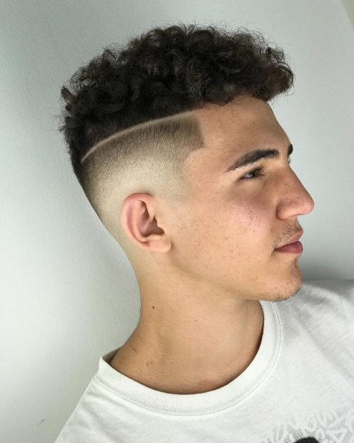 A Mid Fade for Short Curly Hair