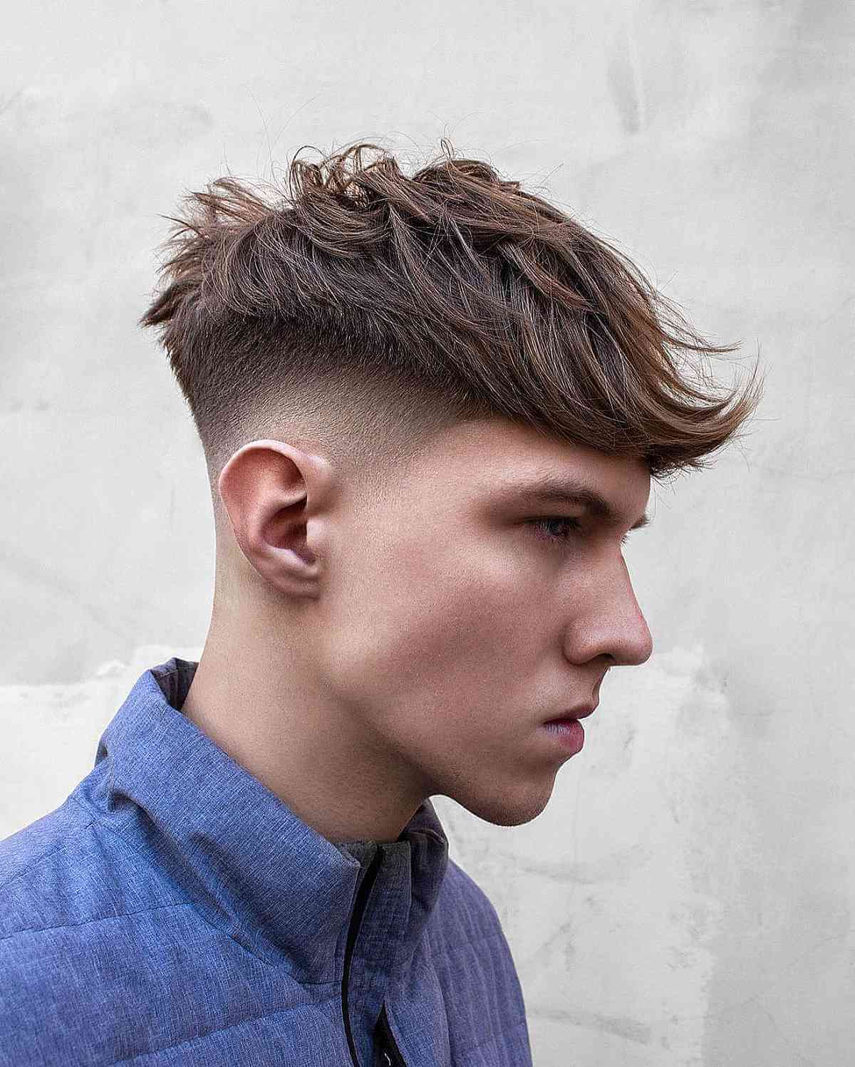 Mid-Fade Thick Hairstyle for Men