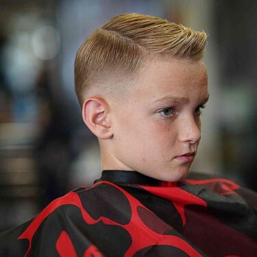 Mid Fade With A Side Quiff For Little Boys 375x375 