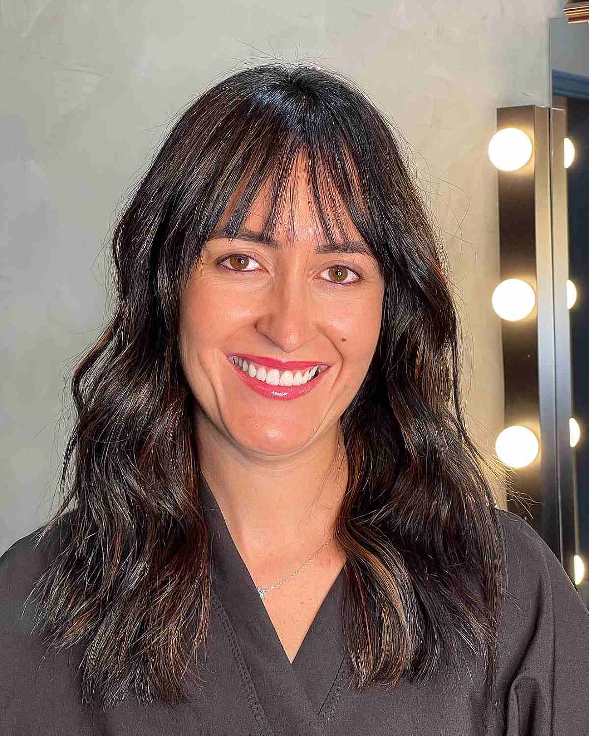 Modern Mid-Length Bangs Hairstyles For Oval Faces