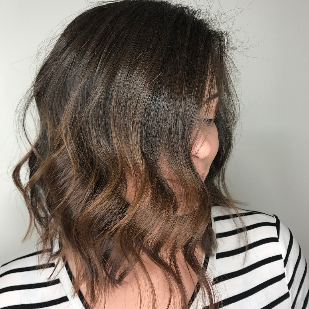 Mid-Length Razor Cut Bob with Textured Ends