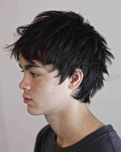 A Mid-Length Shaggy Cut for Teen Boys