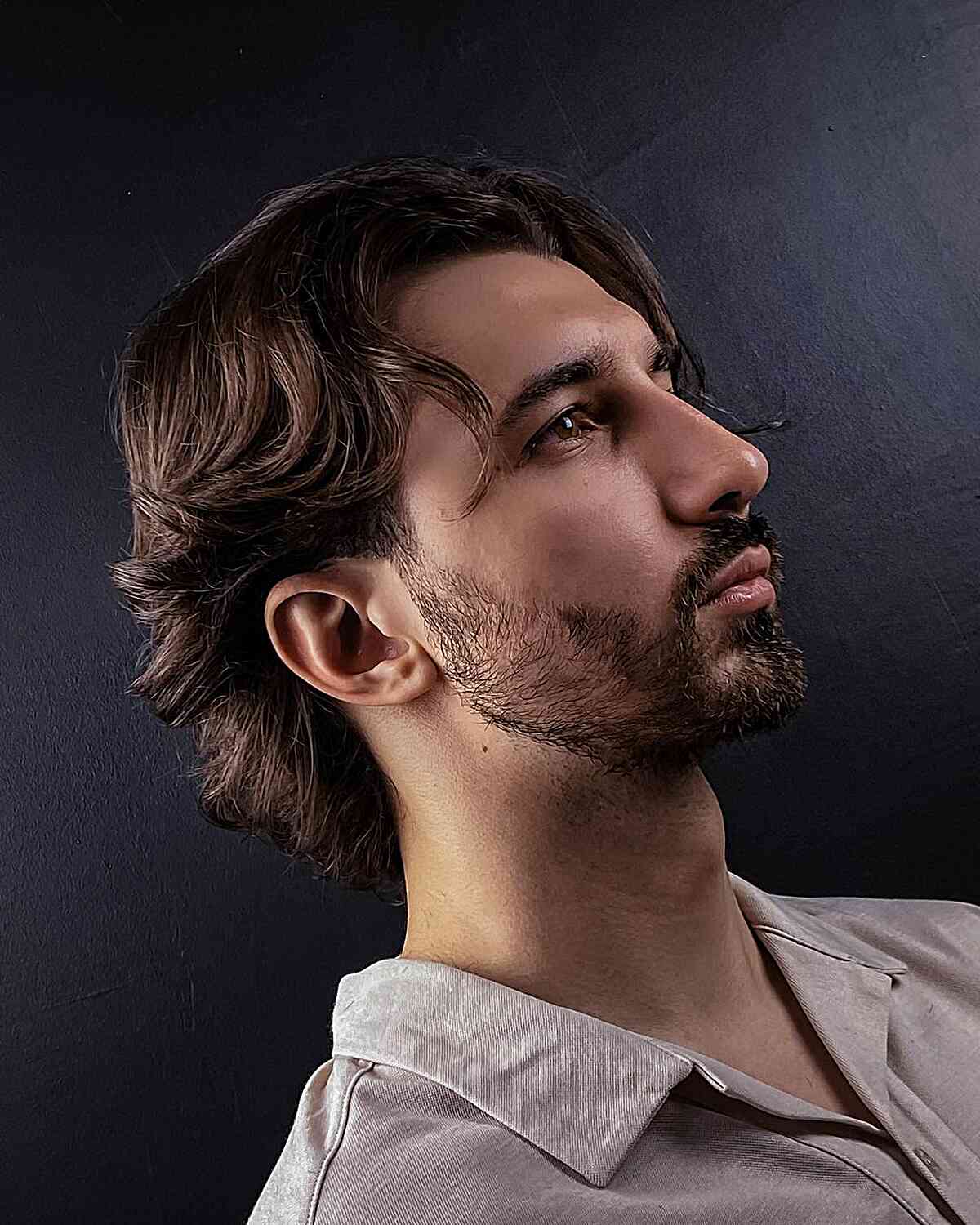 Mid-Length Tousled Hair for Men