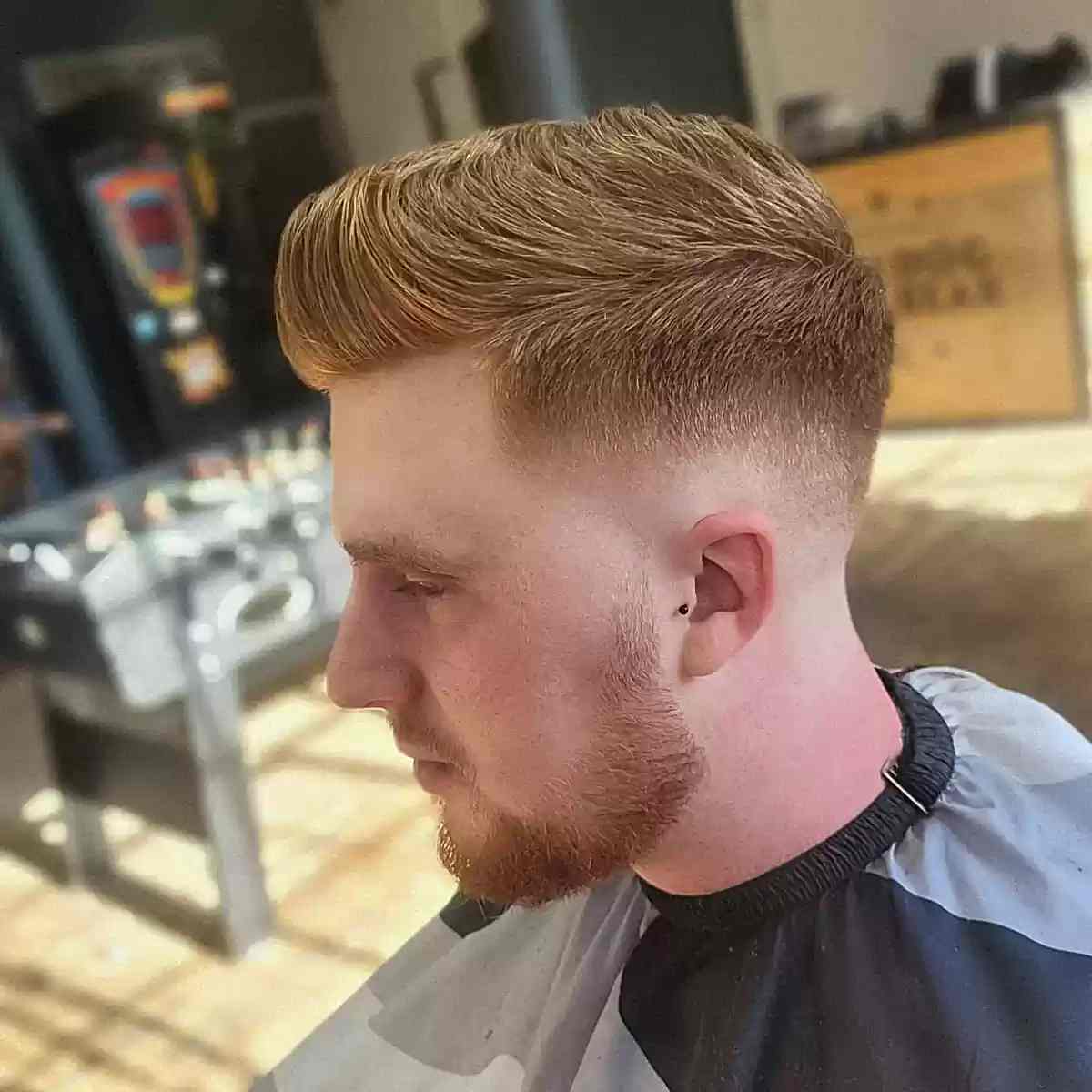 Mid-Low Fade and Comb Over Haircut