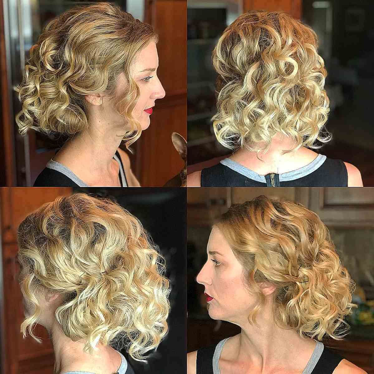 Modern and Messy Wedding Hairstyle for Short Hair