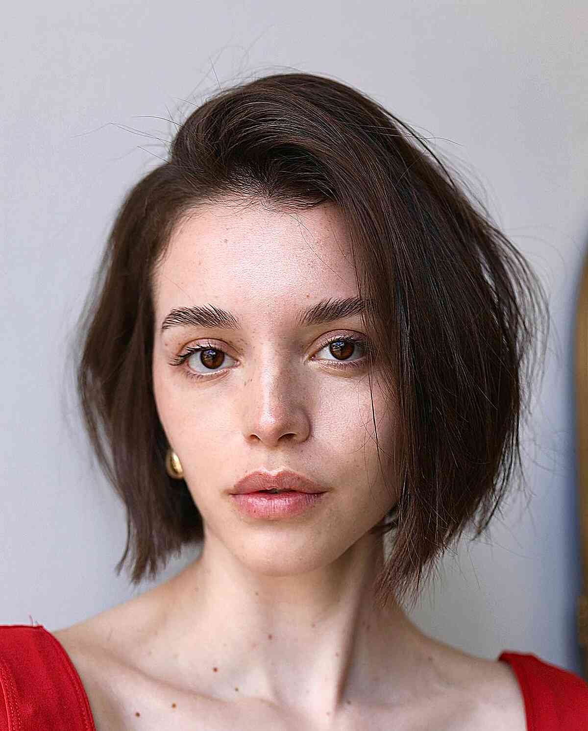 Modern and Short Side-Parted Bob