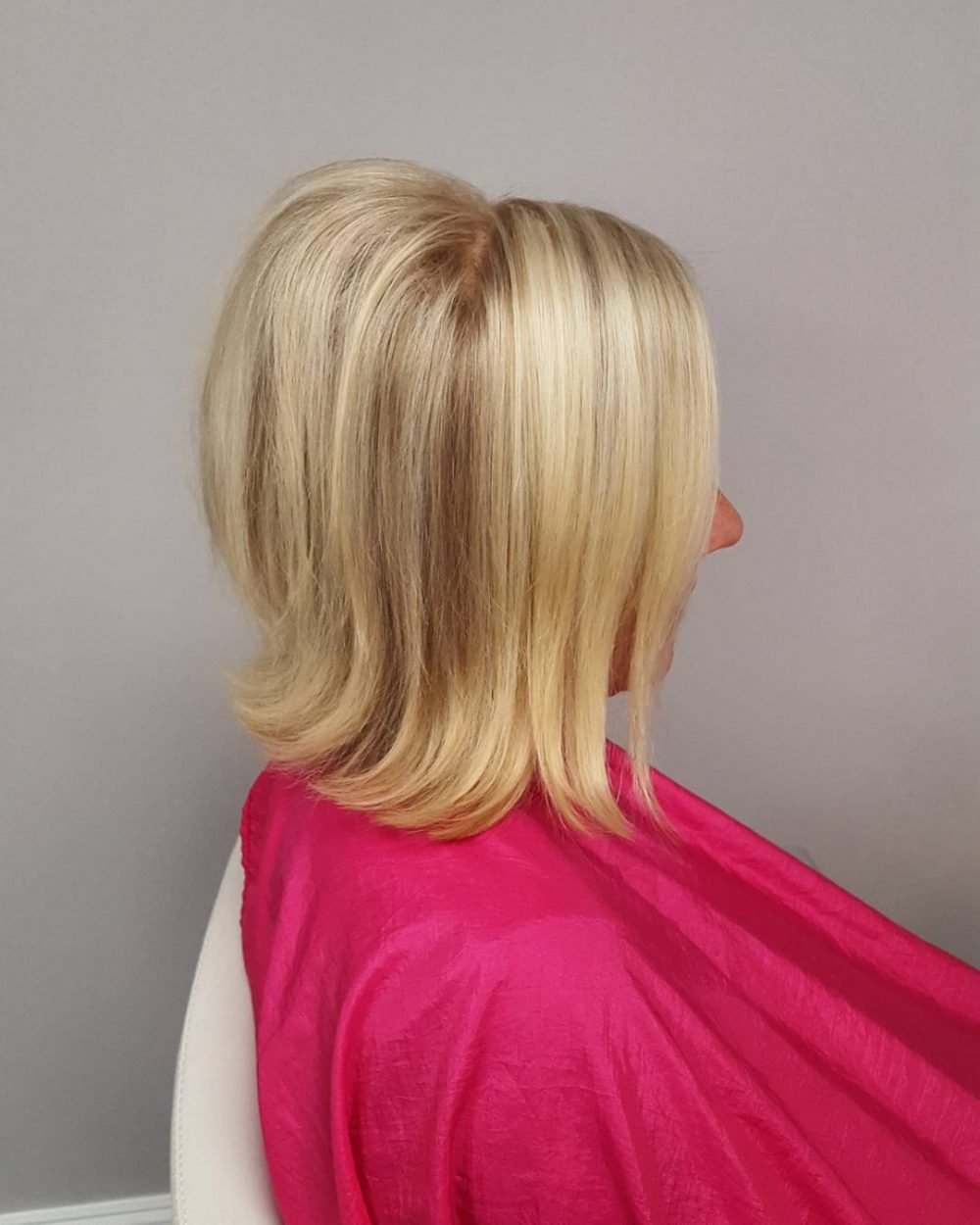 Flipped Out Long Bob Hair from the 1960's Flip Hairstyle