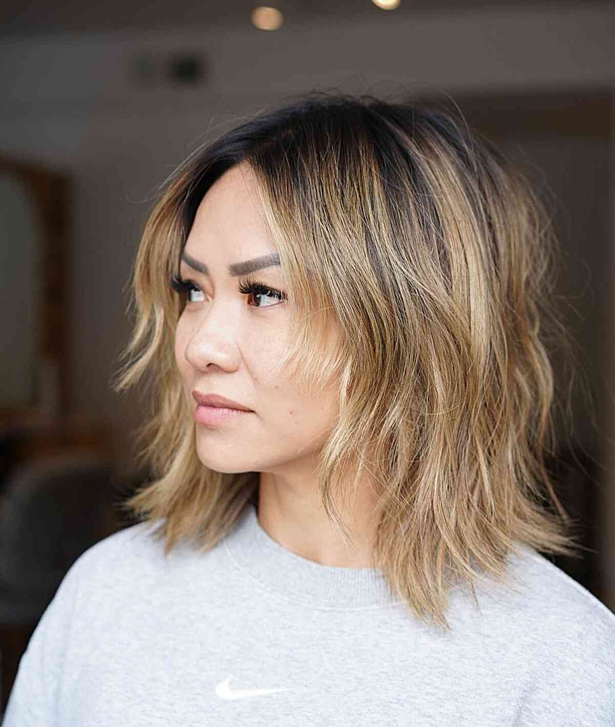 Modern Asian-Inspired Hair for ladies with fine hair