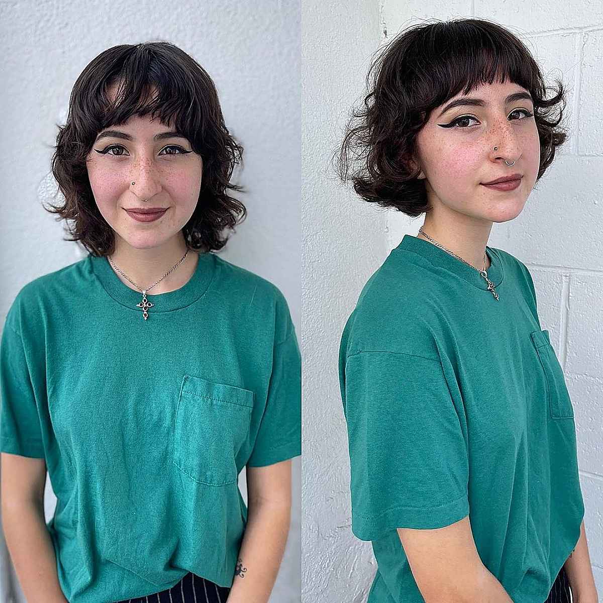 modern french bob with bangs