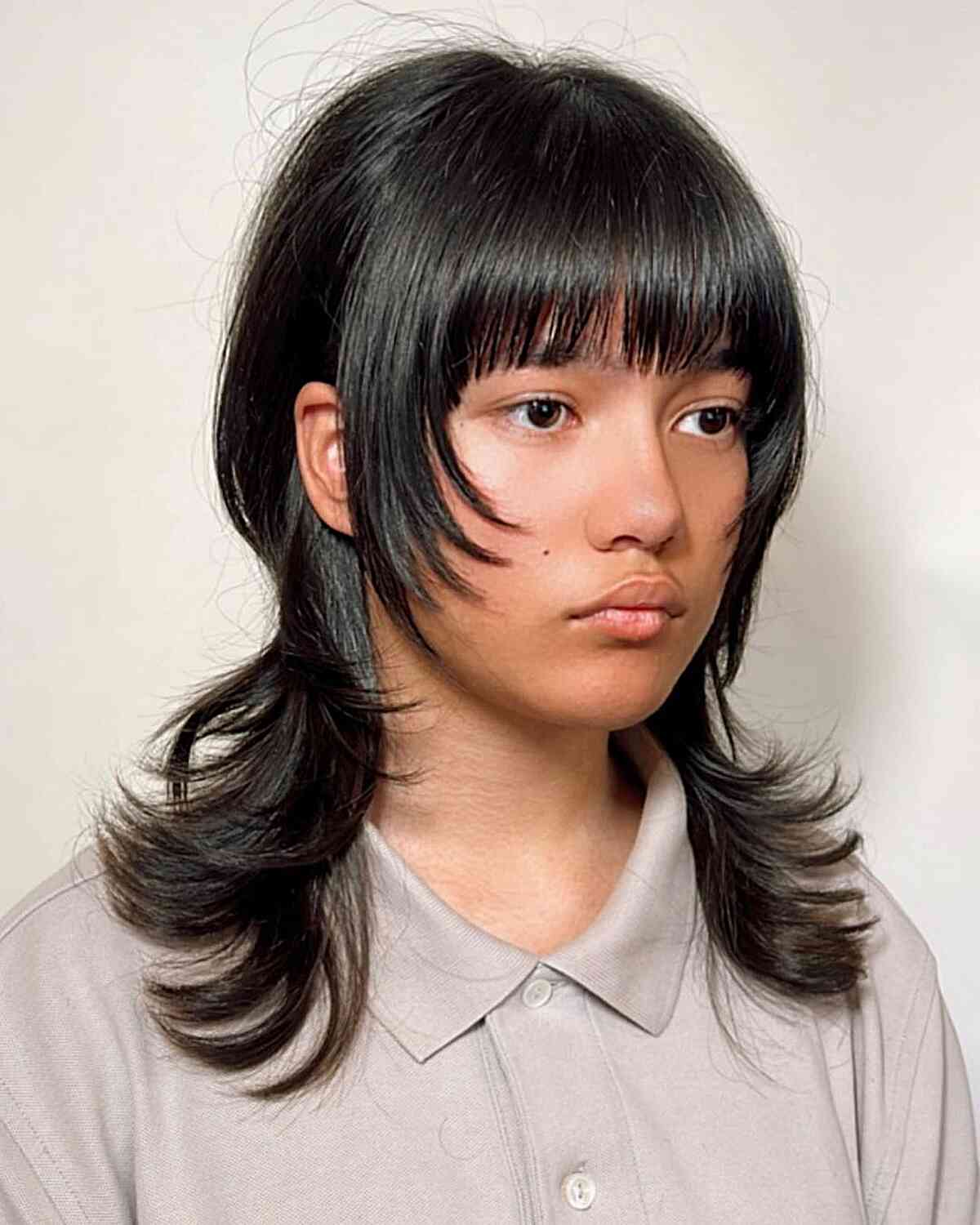 Modern Hime with Visible Layers for fine hair