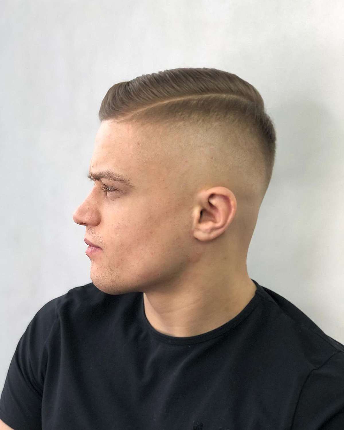 Modern Ivy League with a Drop Fade for Men with Thin Hair