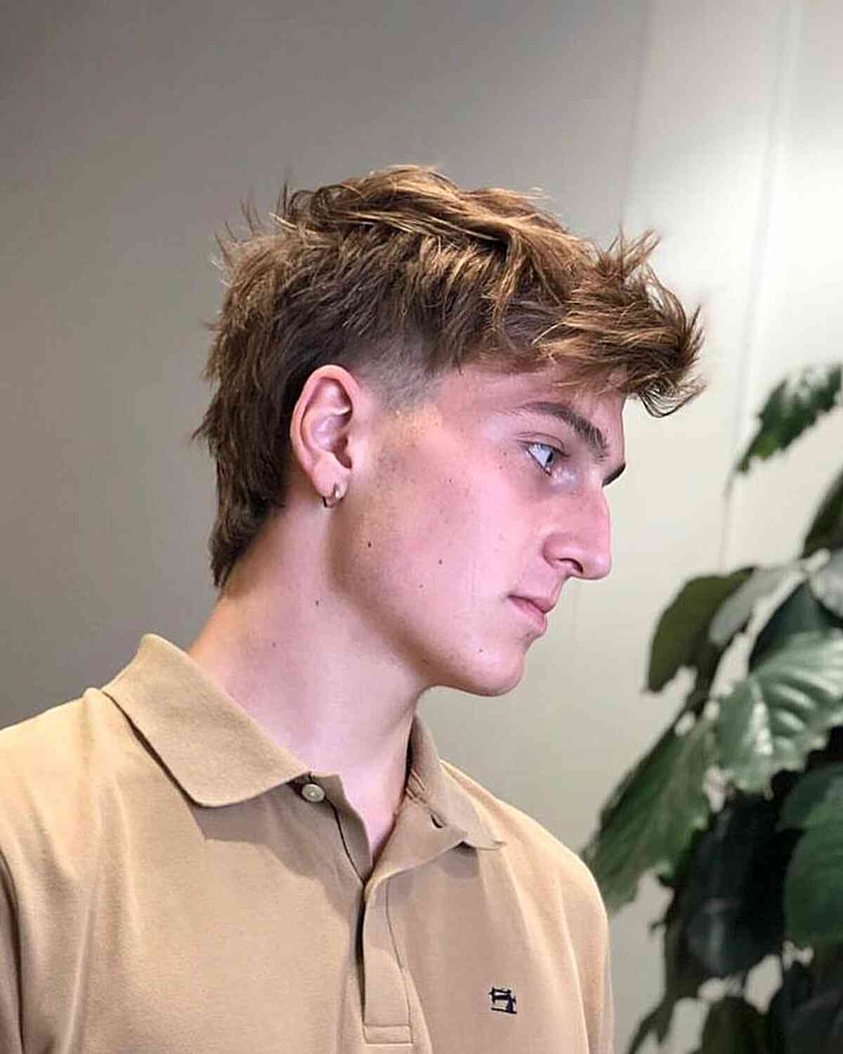 Modern Mullet with Texture for Young Men