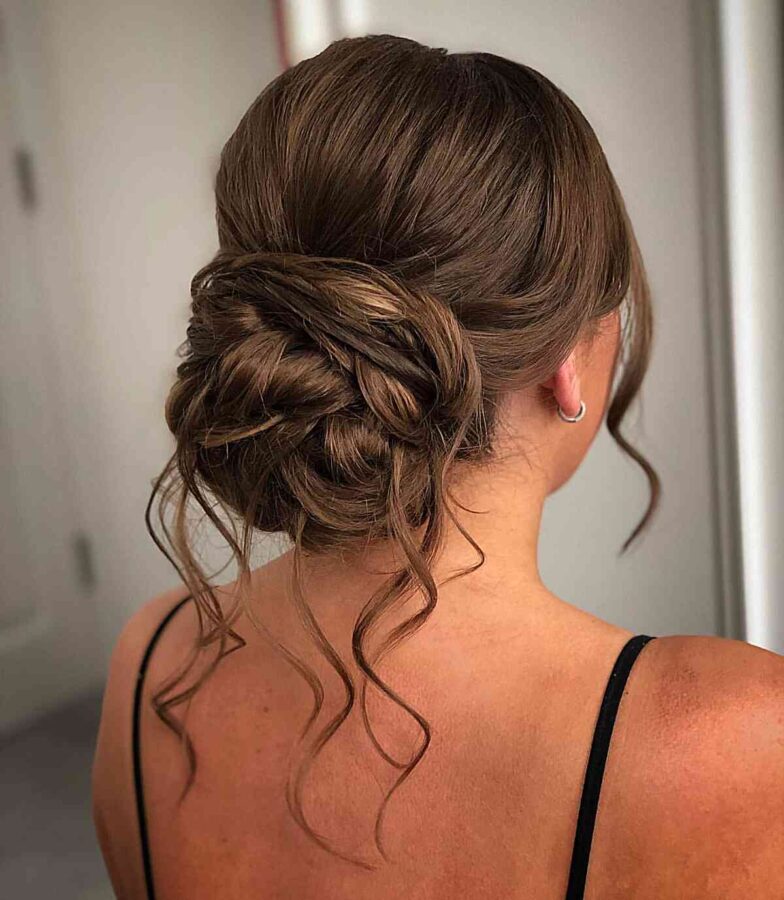 Modern Prom Updo With Wavy Pieces For Long Hair 784x900 