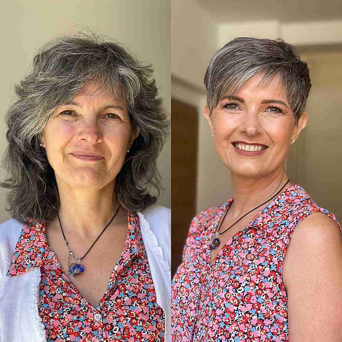 Modern Salt-and-Pepper Pixie Haircut for Ladies Over Sixty