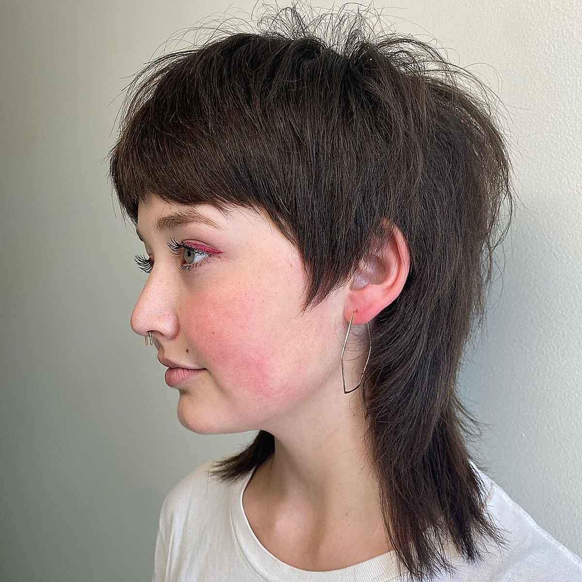 Modern Shag Mullet with Bangs